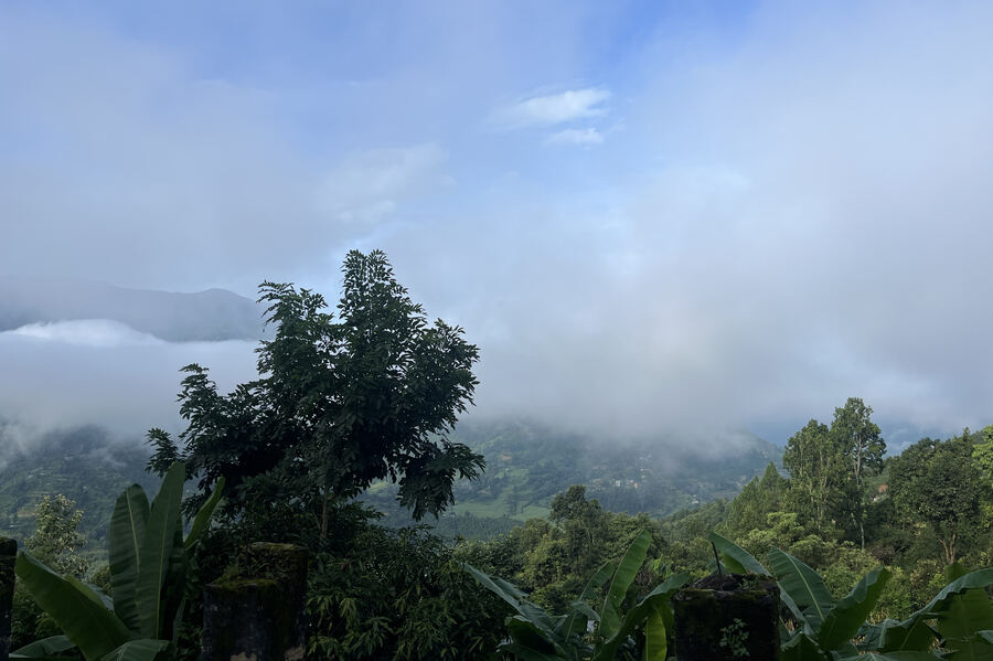 Hills and valleys around the farm