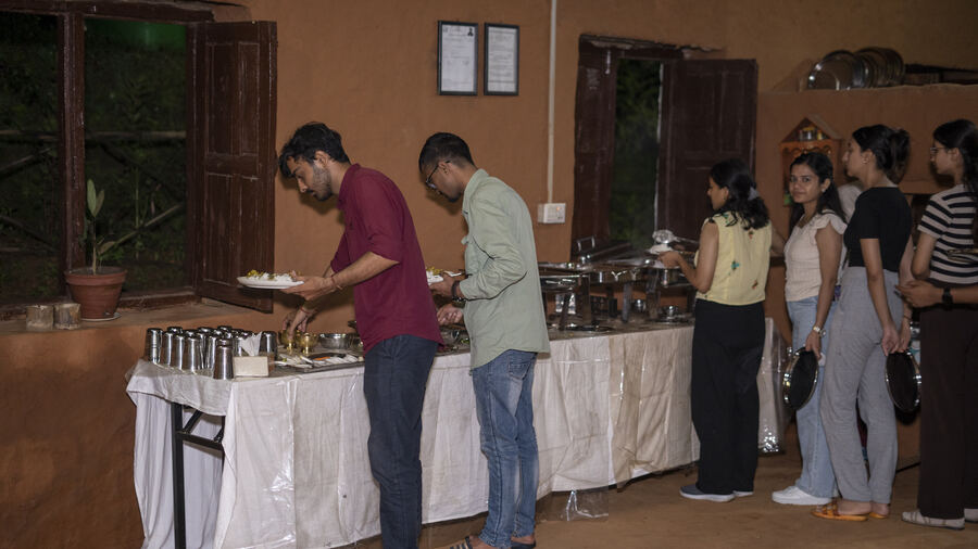 Guests and the farm team