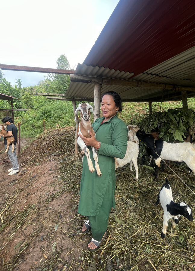 Guests and the farm team