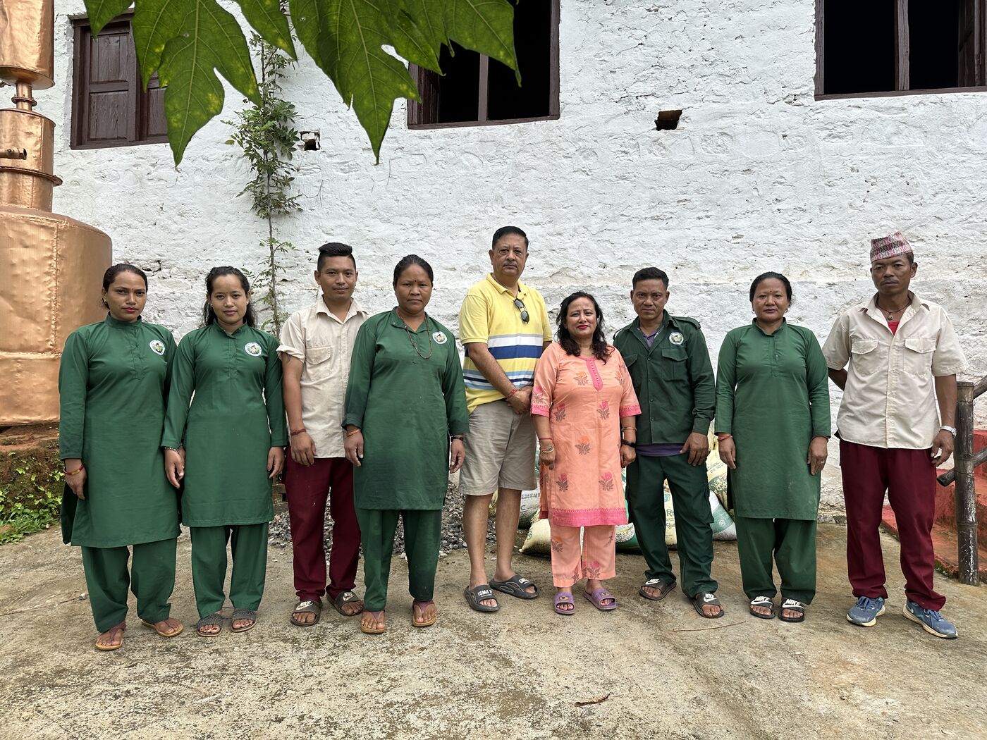 The farm team gathered together